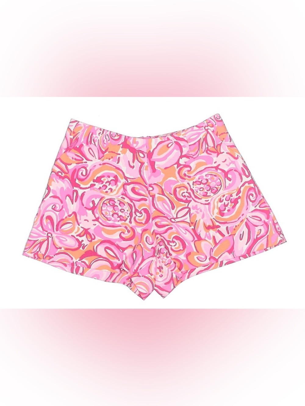 Lilly Pulitzer Pink Orange Floral Print Shorts